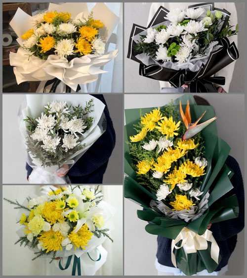 四川成都邛崃市卧龙镇绵山村白事花束代送
